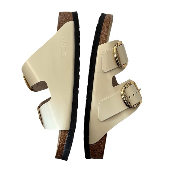 NEW Birkenstock Women's Arizona Big Buckle Slide Sandals size 39 Ecru - Picture 4 of 12